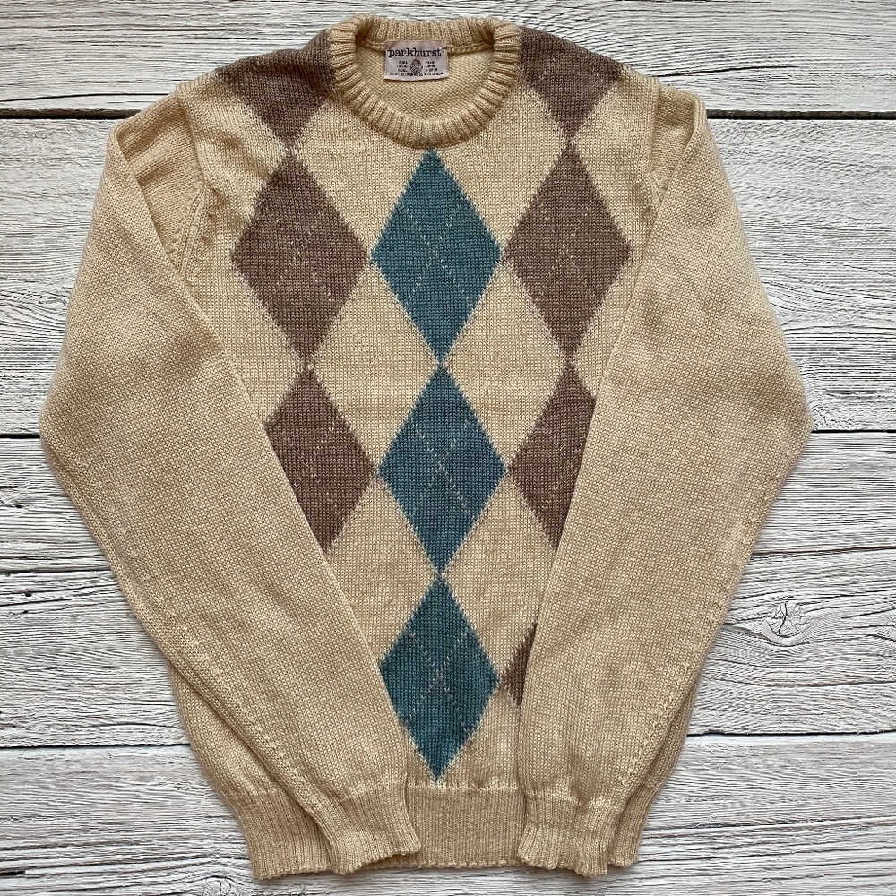 Vintage Parkhurst Sweater Beige Size Large